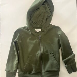 Children's Olive Green Zip-Up Hoodie Tucker + Tate
